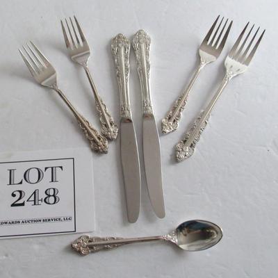 Vintage Silver Plate Flatware Pieces, Lillianne Pattern, Ecko, Korea