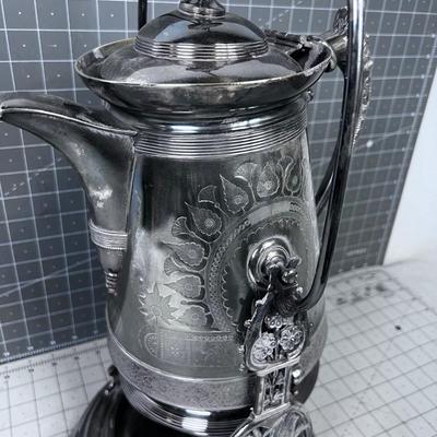 MERIDEN Silver Company 1868 Tippy Pitcher 