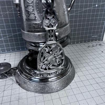 MERIDEN Silver Company 1868 Tippy Pitcher 