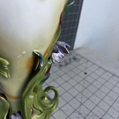 Saxony Art Nouveau Set of Matched Vases