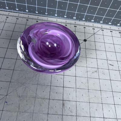 Kosta Boda Hand Blown Glass Bowl / Ashtray -  Purple 