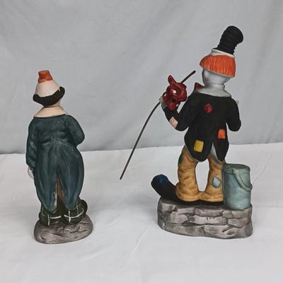 Pre-Owned Porcelain Clown Collecton