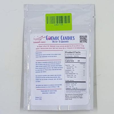Lot of 5 Factory Sealed Cosmic Candies Strawberry Stardust Delta-8 Gummies