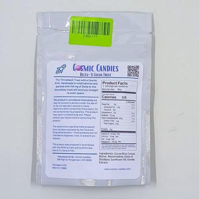 Lot of 6 Cosmic Candies CBD Delta-8 Rice Treat Assortment