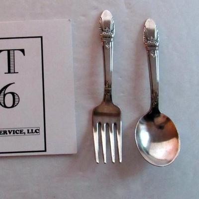 Vintage First Love Pattern, 1847 Rogers, International Silver Child's Spoon/Fork Set