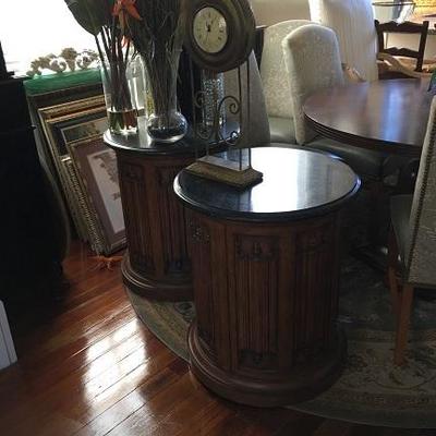 Job 10.16 DR 010 Marble topped Drum Table 1 of 2