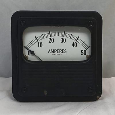 Vintage Direct Current Amperes Meter