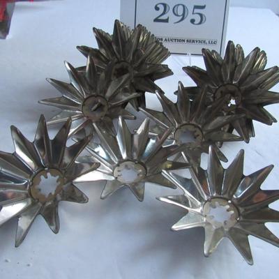25 Antique Matching Tin Christmas Light Reflectors