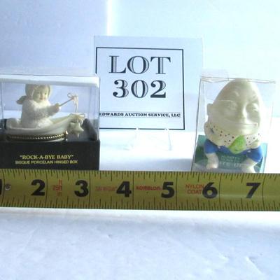Dept 56 Snowbaby Trinket Box, Rock-a-Bye-Baby and Humpty Dumpty Light Cover