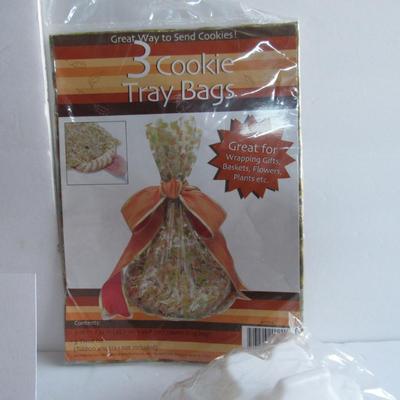 Lot of Vintage Plastic Cookie Cutters and Cookie Treat Bags