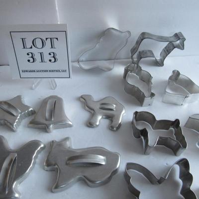 Large Lot of Vintage Aluminum Cookie Cutters