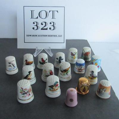 Lot of Older China and 1 Metal Thimbles