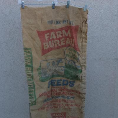 Lot of 3 Burlap Coffee Bean Bags AS IS