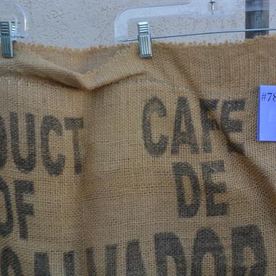 Lot of 3 Burlap Coffee Bean Bags AS IS