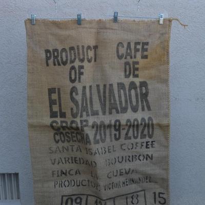 Lot of 3 Burlap Coffee Bean Bags AS IS