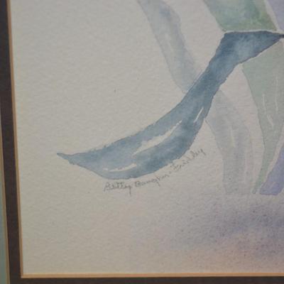 Stunning Framed & Matted Local Betty Baugher-Fridley Original Watercolor Signed