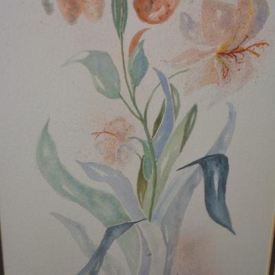 Stunning Framed & Matted Local Betty Baugher-Fridley Original Watercolor Signed