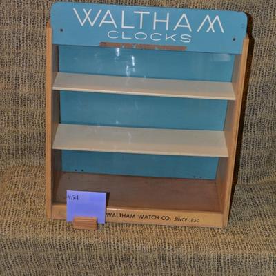Vintage Waltham Clocks Counter Display 18.5"x16.5"x6.25"