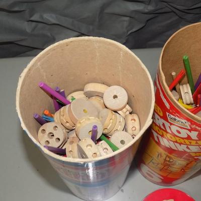 3 Vintage Tinker Toy Sets