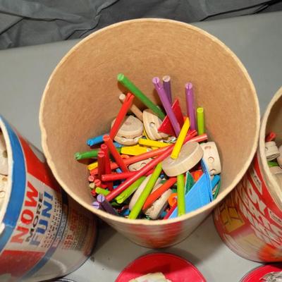 3 Vintage Tinker Toy Sets