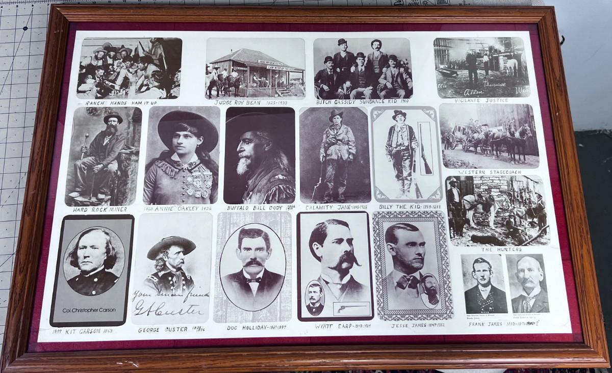 Famous Outlaws and the Old West Poster, Framed | EstateSales.org