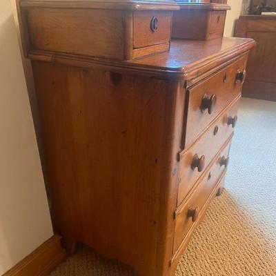 Antique Pine Childâ€™s Small Chest of Drawers