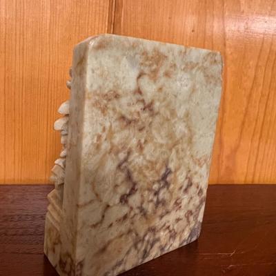 Vintage Chinese Soapstone Carved Bookend
