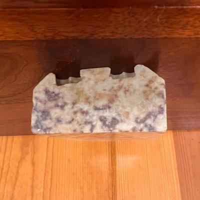 Vintage Chinese Soapstone Carved Bookend
