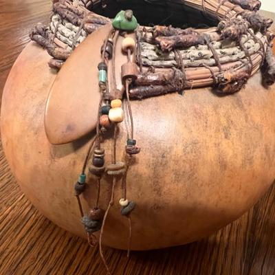 Pair Gourd Vessels Signed and dated by Karen Saviskas