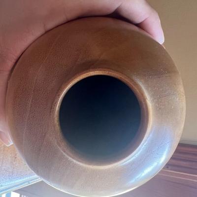 Bill Haskell Vintage Wood Turned and Carved Shamel Ash Vase
