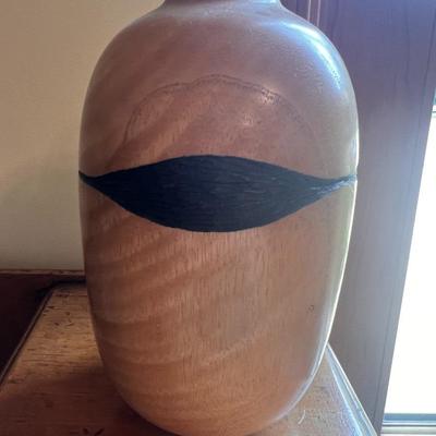 Bill Haskell Vintage Wood Turned and Carved Shamel Ash Vase