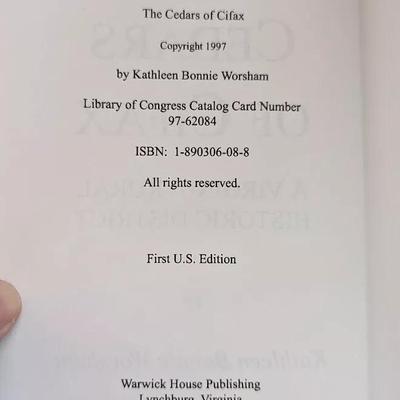 THE CEDARS OF CIFAX By Kathleen Bonnie Worsham - Hardcover author signed