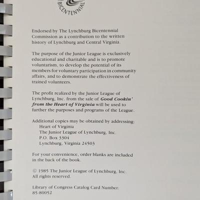 Good Cookin' from the Heart of Virginia Queena Stoval art 1985 First Edition printing Junior League of Lynchburg, Virginia