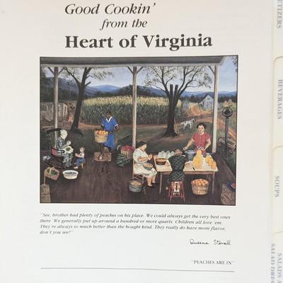 Good Cookin' from the Heart of Virginia Queena Stoval art 1985 First Edition printing Junior League of Lynchburg, Virginia