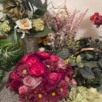 Large Lot of Faux Flowers