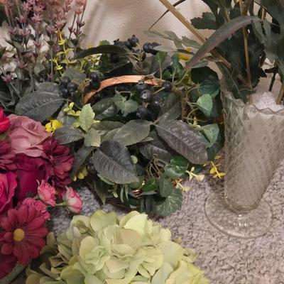 Large Lot of Faux Flowers