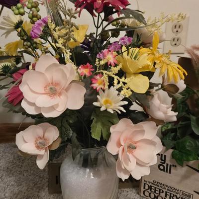 Large Lot of Faux Flowers