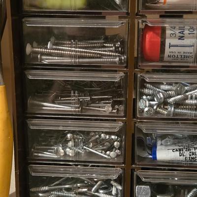 Hardware, Nails, and Screws with Organizer