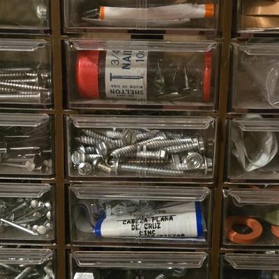 Hardware, Nails, and Screws with Organizer