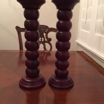 Beautiful Set of Wooden Candel Holders 
