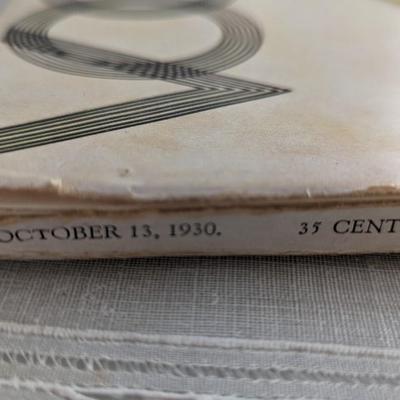 Original vintage copy of Vogue Magazine Oct 13, 1930 George LePape cover art