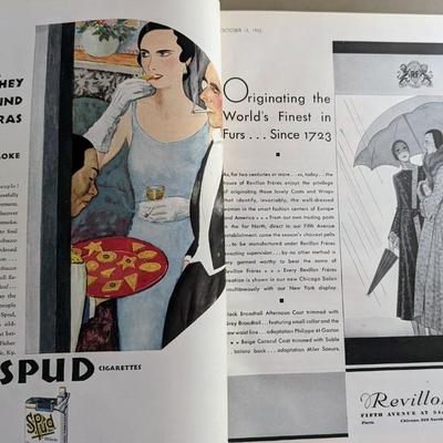 Original vintage copy of Vogue Magazine Oct 13, 1930 George LePape cover art