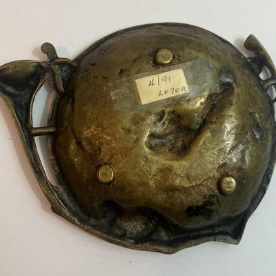 2 Small Antique Austrian Bronze Figure & Tray Lot in Good Preowned Condition.
