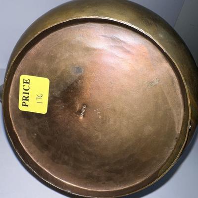 Vintage Stamped China Base Brass/Copper Combination Water Pitcher 9-1/2" Tall as Pictured.
