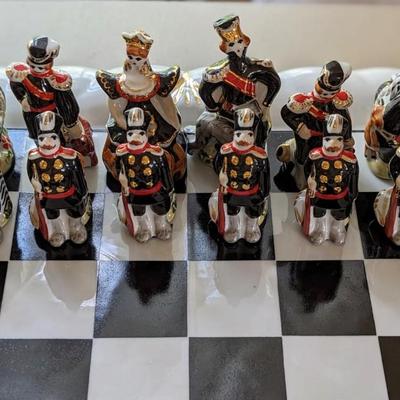 Russian Gardner Verbilky Porcelain Figurine Chess Set