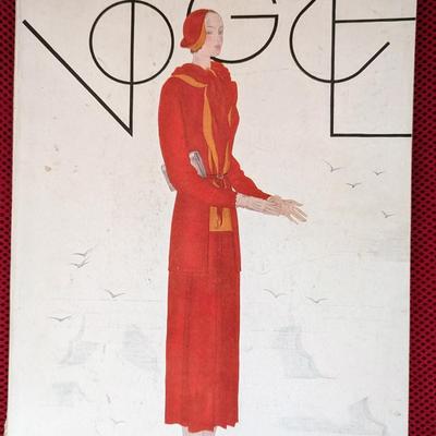 Original vintage copy of Vogue Magazine March 15, 1931 Cover art by Georges Lepape