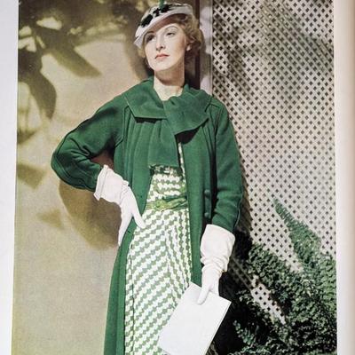Original vintage copy of Vogue Magazine March 1, 1935 Cover art by Pierre Mourgue