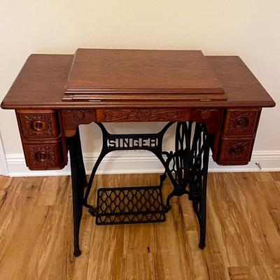 Vintage singer sewing machine table
