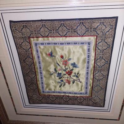 Framed silk tapestry 1