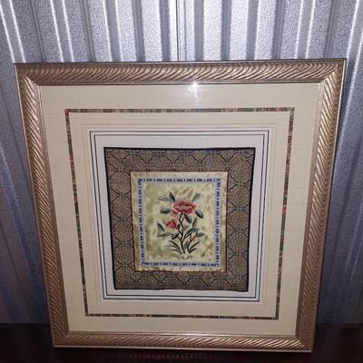 Framed silk tapestry 2